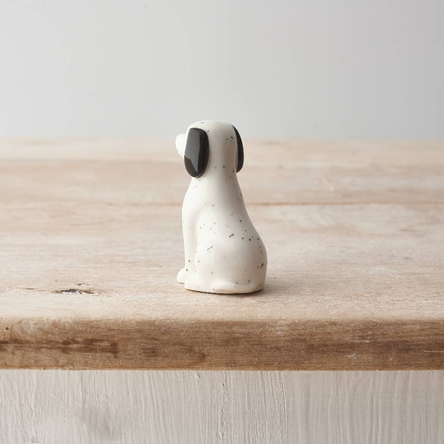 Speckle Porcelain Dog, 6cm