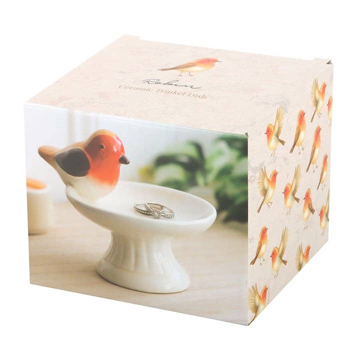 Robin Bird Bath Trinket Dish