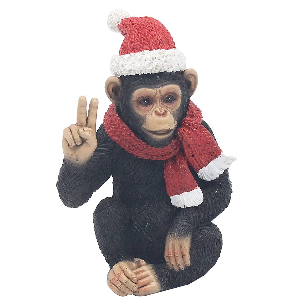 Christmas Cheeky Monkey with Hat Ornament