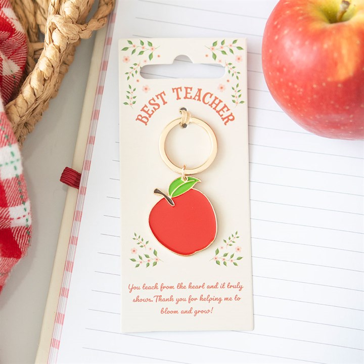 Best Teacher Apple Enamel Keyring