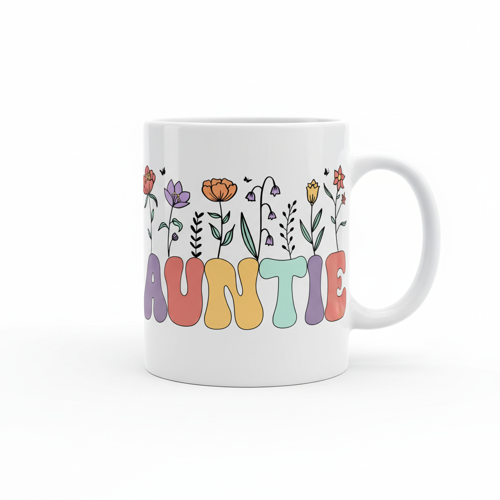 Auntie Floral Mug