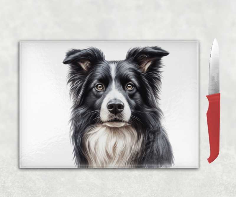 Border Collie Dog Chopping Board