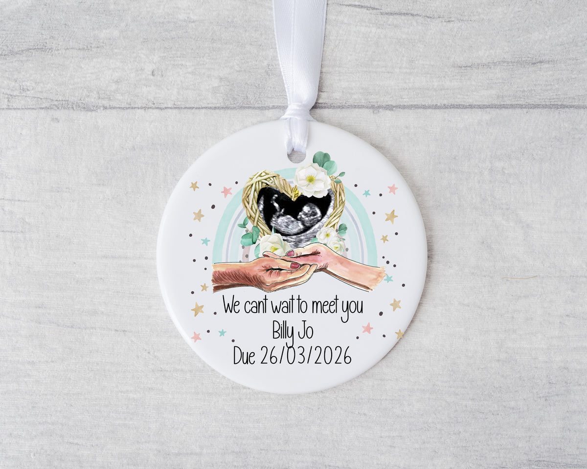 Personalised Baby arrival Ornament – Boy