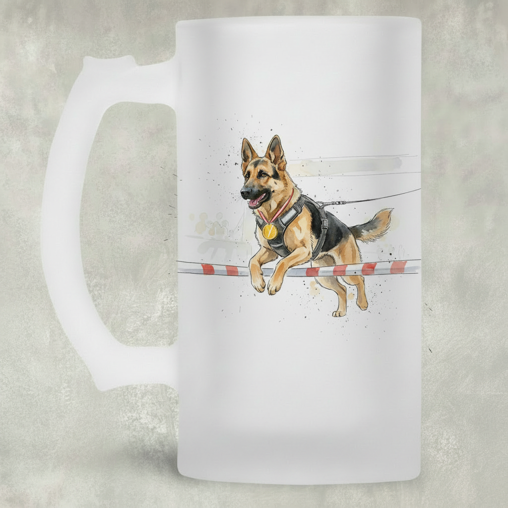 Canicross GSD Finish Line Medal Tankard