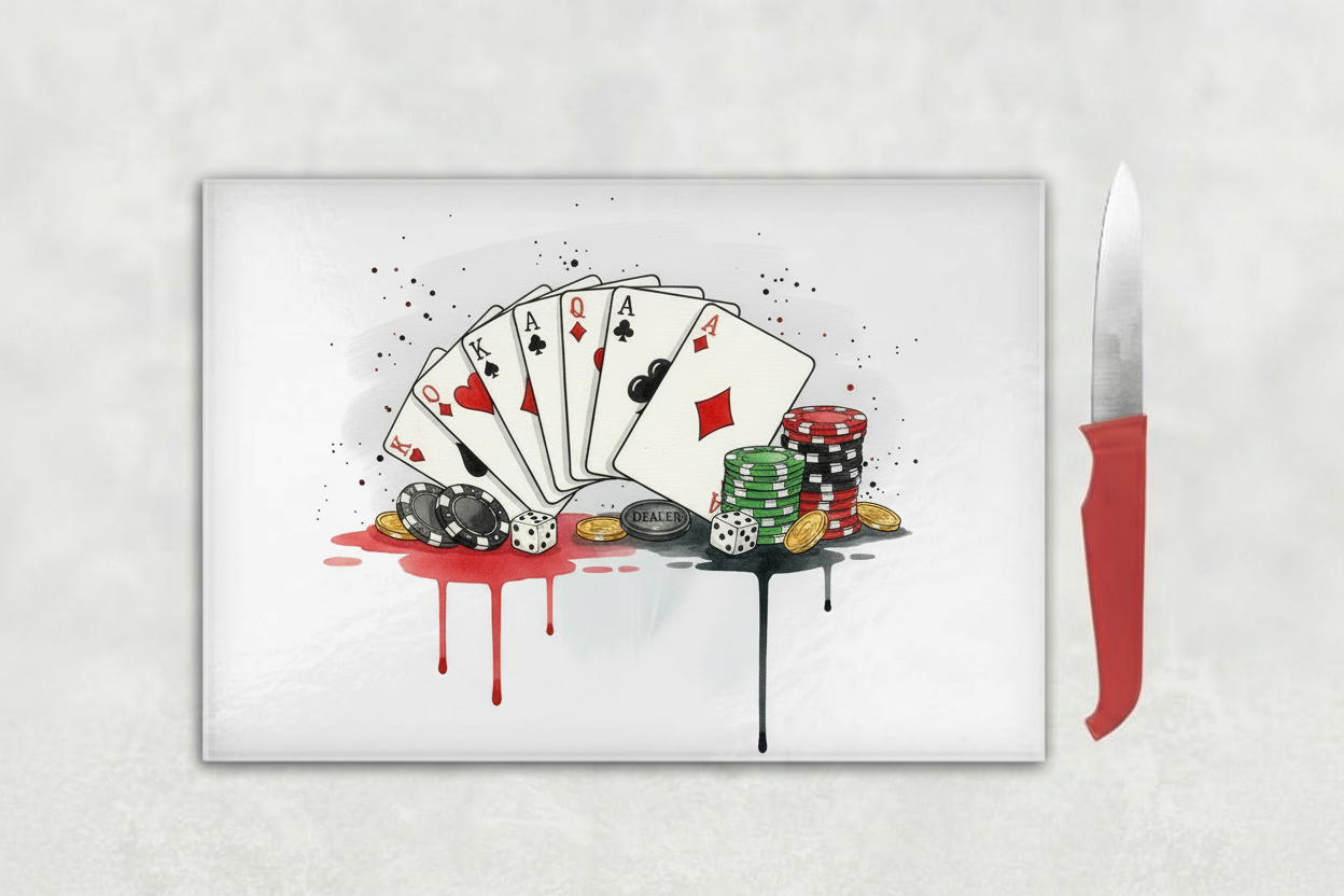 Card Games Chopping Board