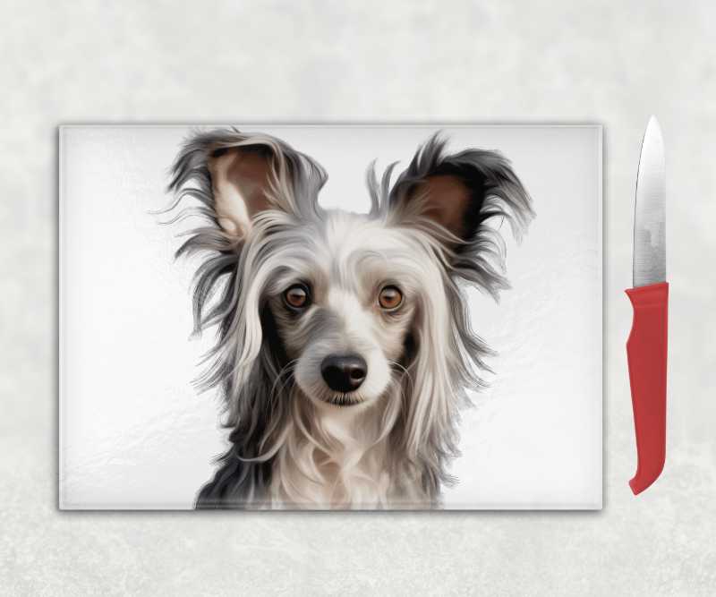 Chinese Crested Dog Chopping Board
