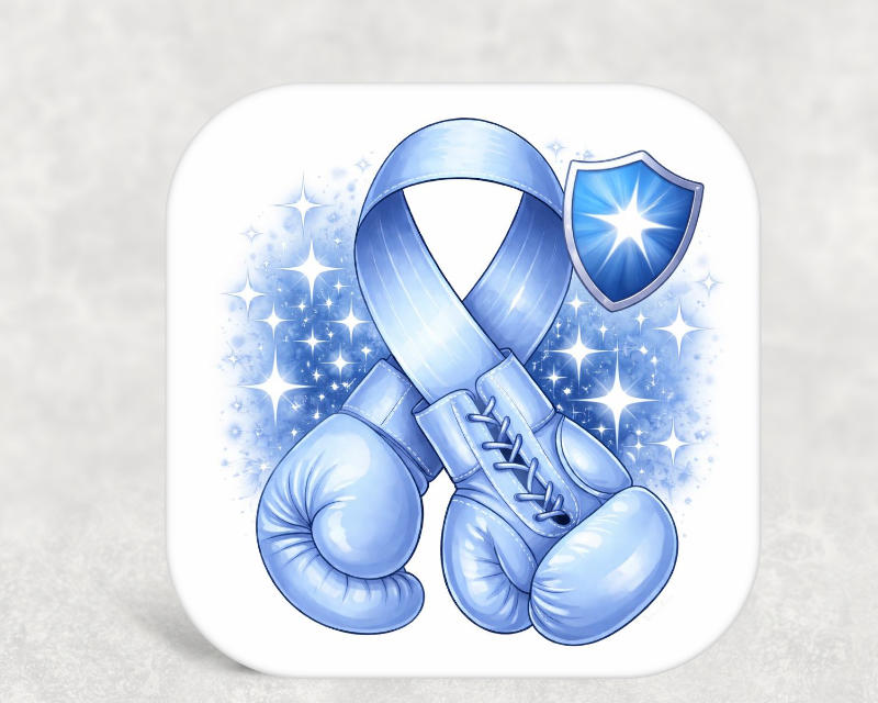 Blue Ribbon Boxing Gloves Coaster – Meaningful Gift for Him