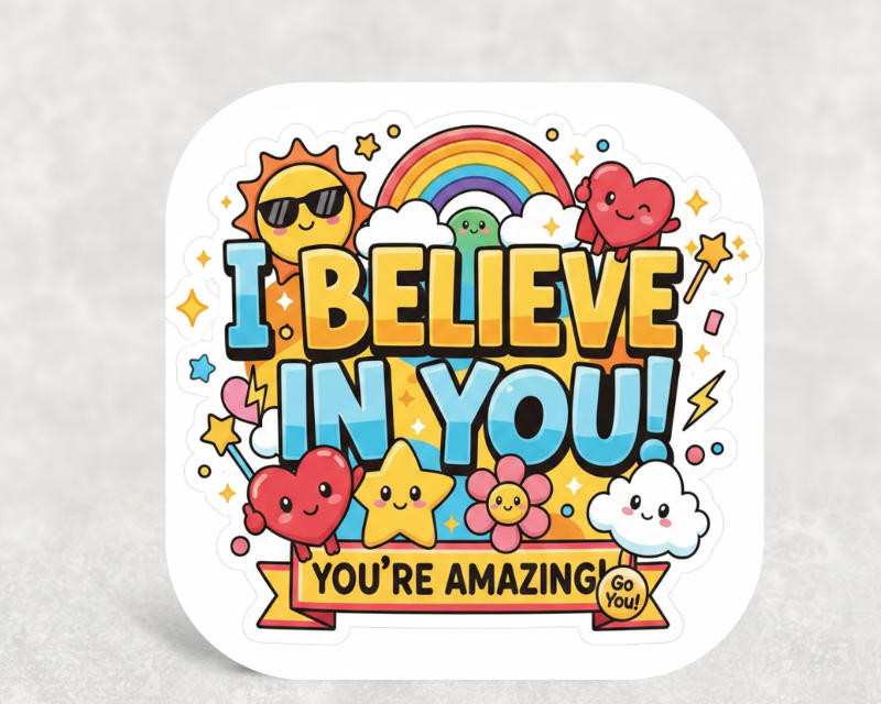 I Believe in You Coaster - Kawaii Encouragement Gift