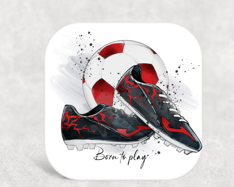 Football MDF Coaster - Red