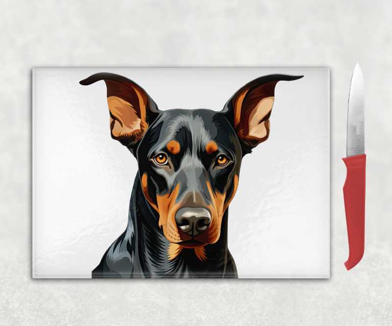 Doberman Pinscher Dog Chopping Board