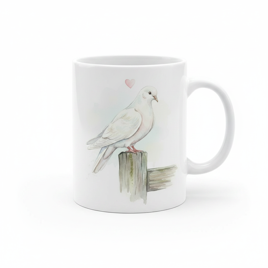 Thinking of You – Dove & Heart Sympathy Mug