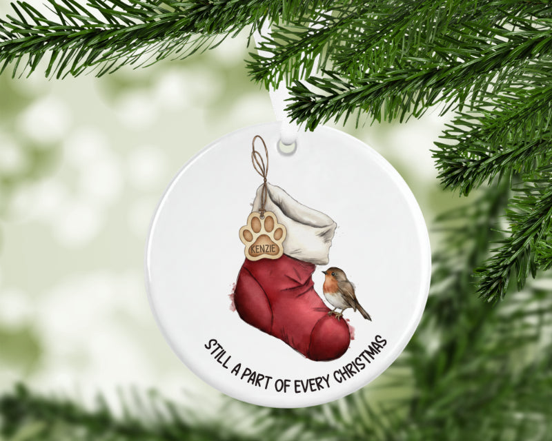 Personalised Still a Part of Every Christmas Pet Memorial Ornament
