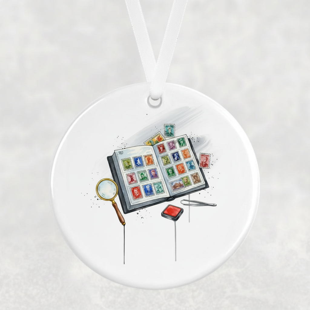 Stamp Collecting Hanging Ornament