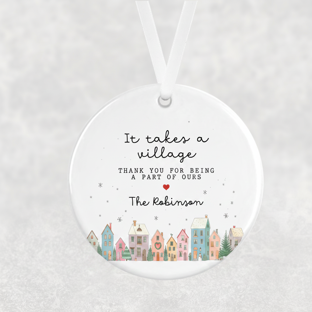 It Takes a Village Personalised Ornament