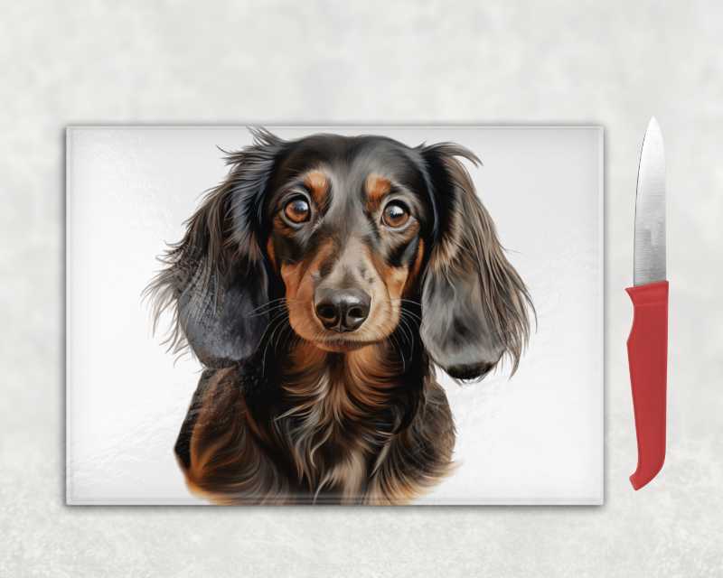 Dachshund Long Hair Dog Chopping Board