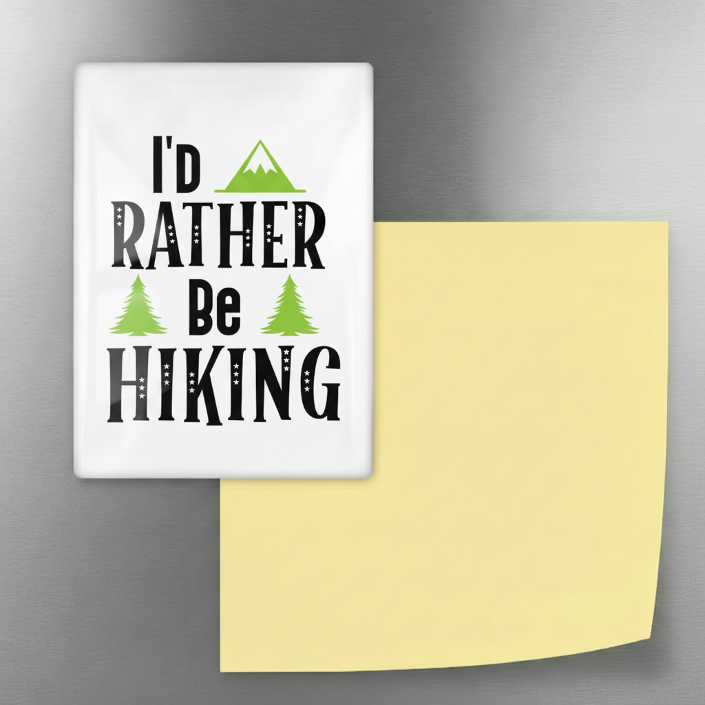 I'd Rather Be Hiking Fridge Magnet