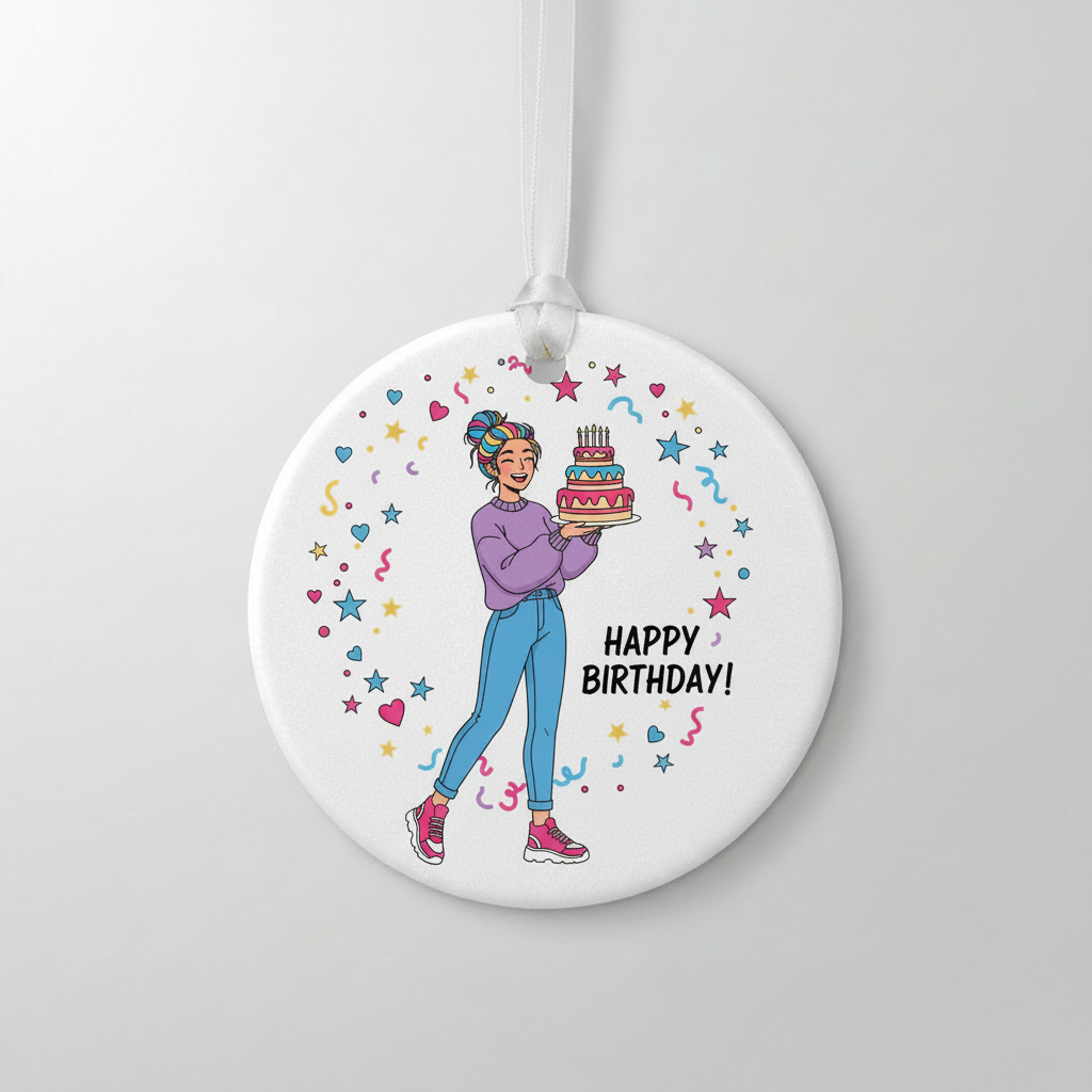 Teen Girl Birthday Hanging Ornament