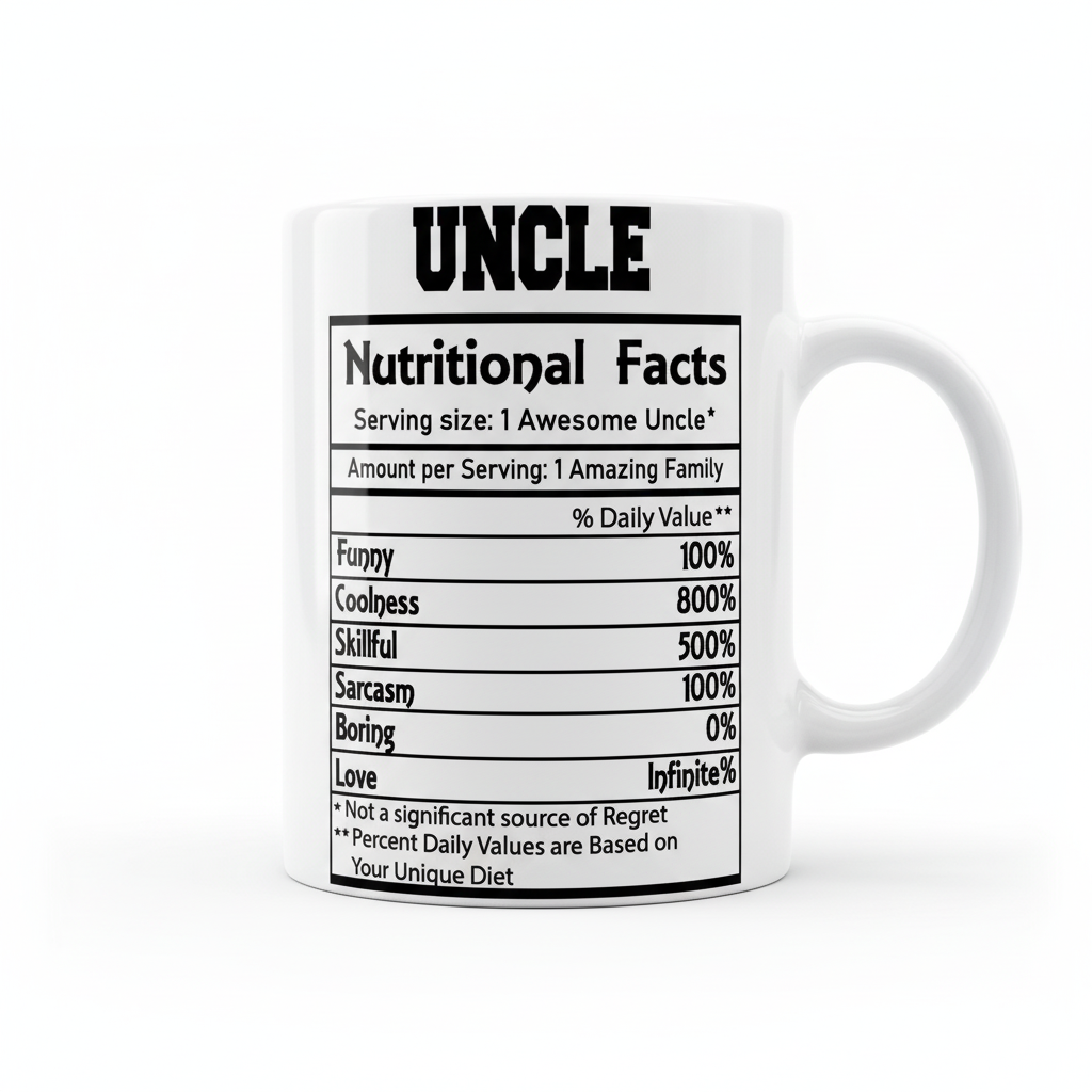 Uncle Nutritional Facts Mug