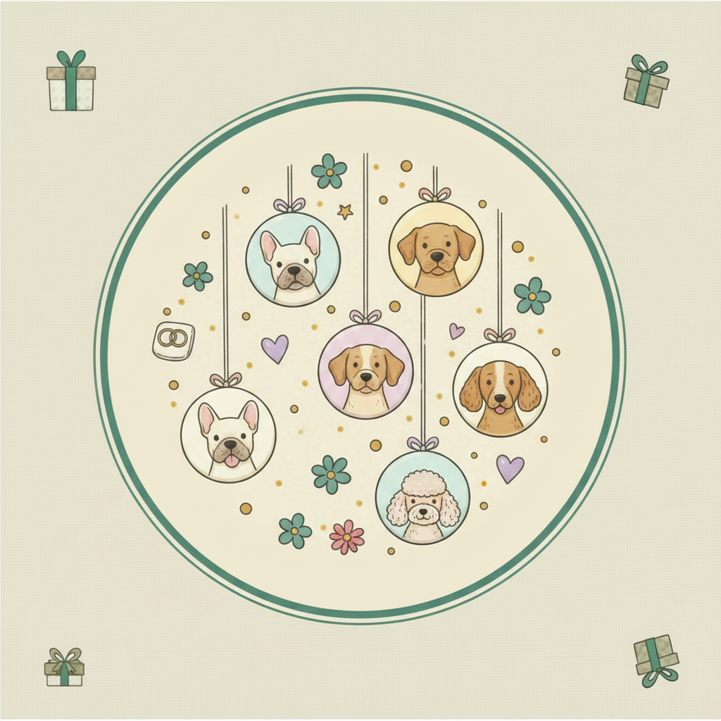 Dog Breed Hanging Disc Ornaments Tile