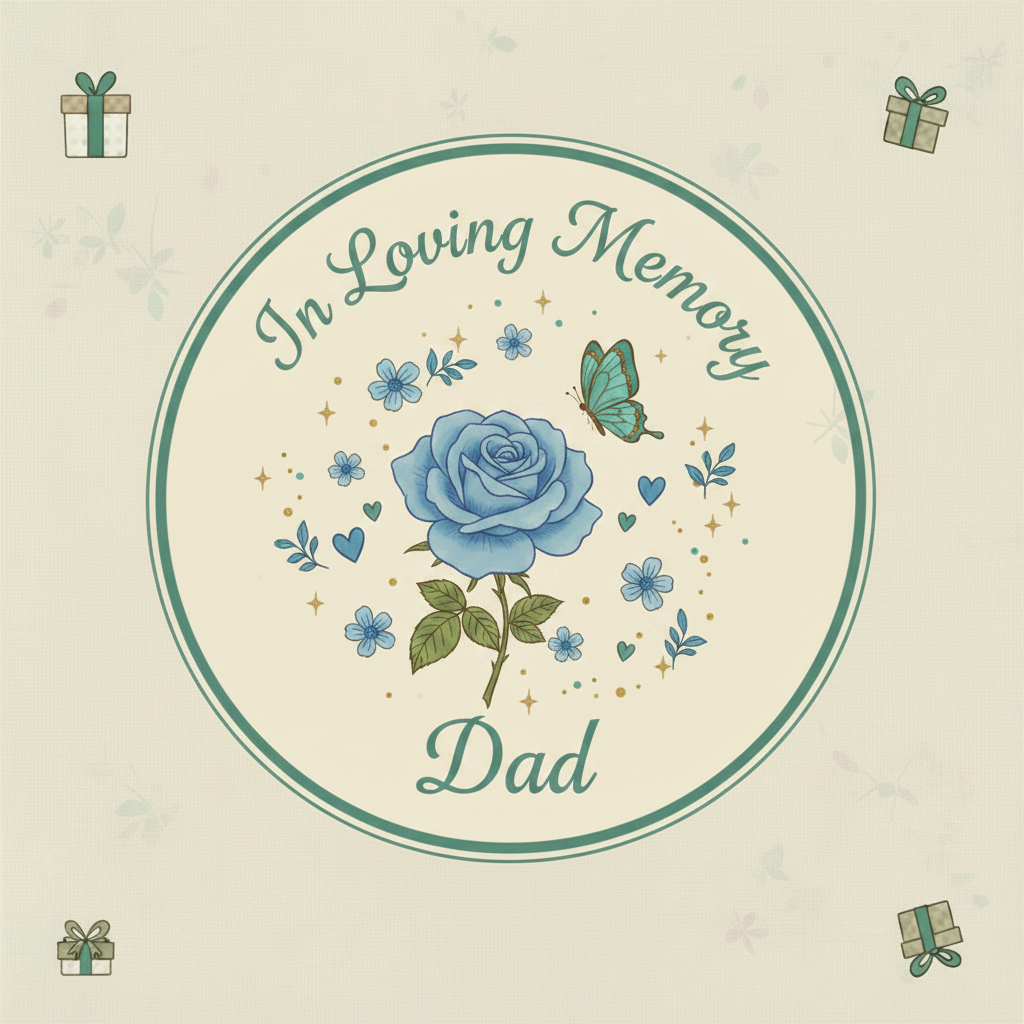 In Loving Memory - Dad (Blue & White)