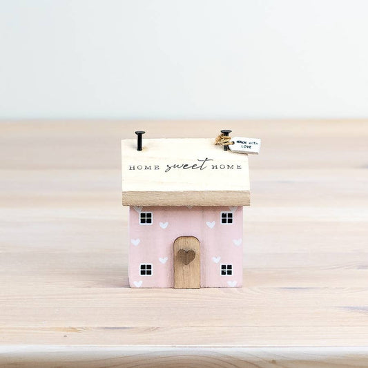 Pink Home Sweet Home House, 8.5cm