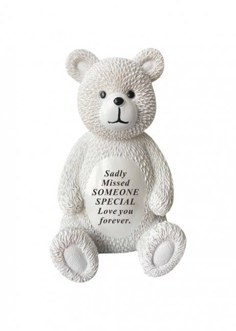 Someone Special Memorial Sitting White Teddy