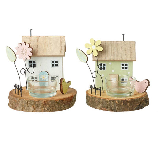 Wooden House LED T-Light Decoration
