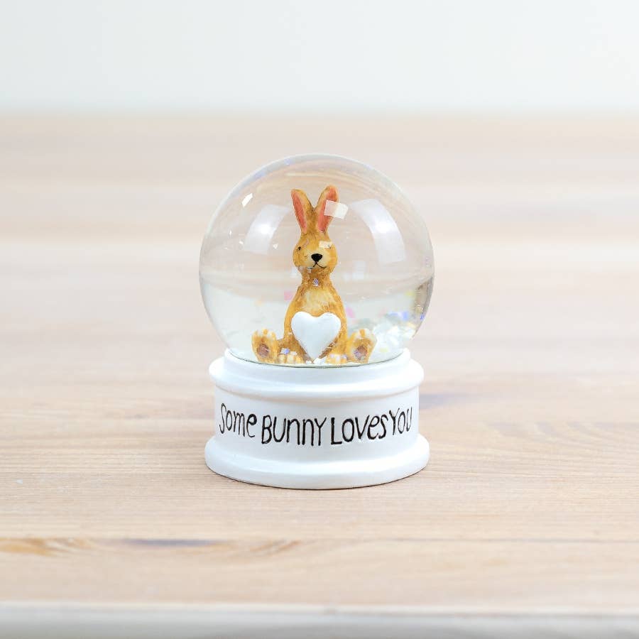 Some Bunny Loves You Snow Globe, 6cm