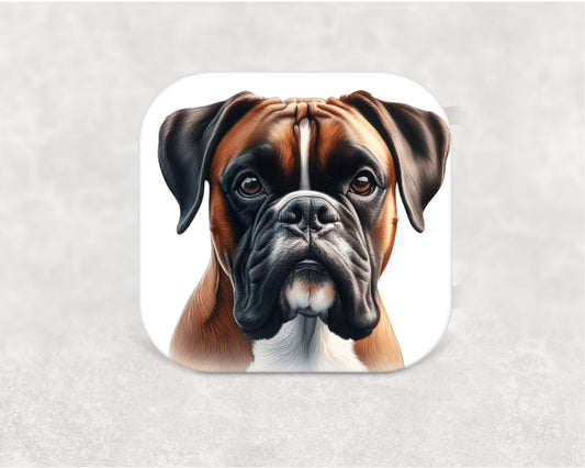 Boxer dog coaster - MDF coaster with cork backing featuring a Boxer illustration. Great gift idea for Boxer fans