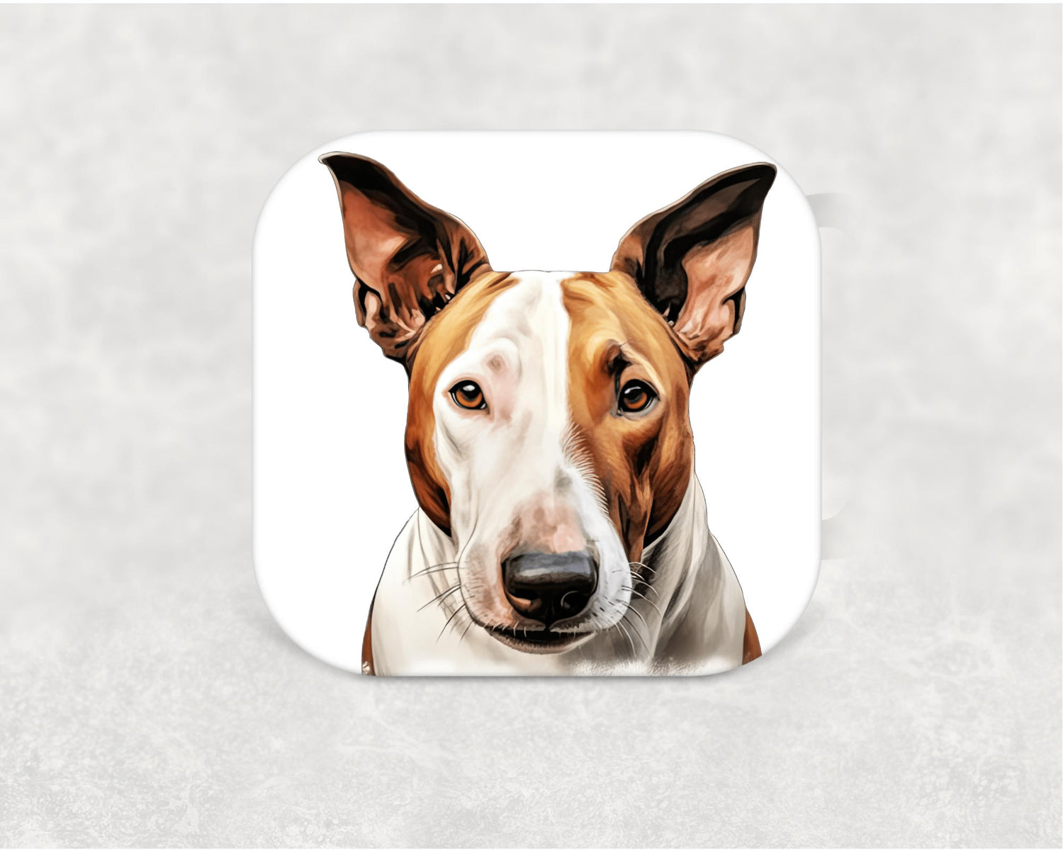 Bull Terrier Coaster - a thoughtful MDF gift for Bull Terrier owners and dog breed collectors.