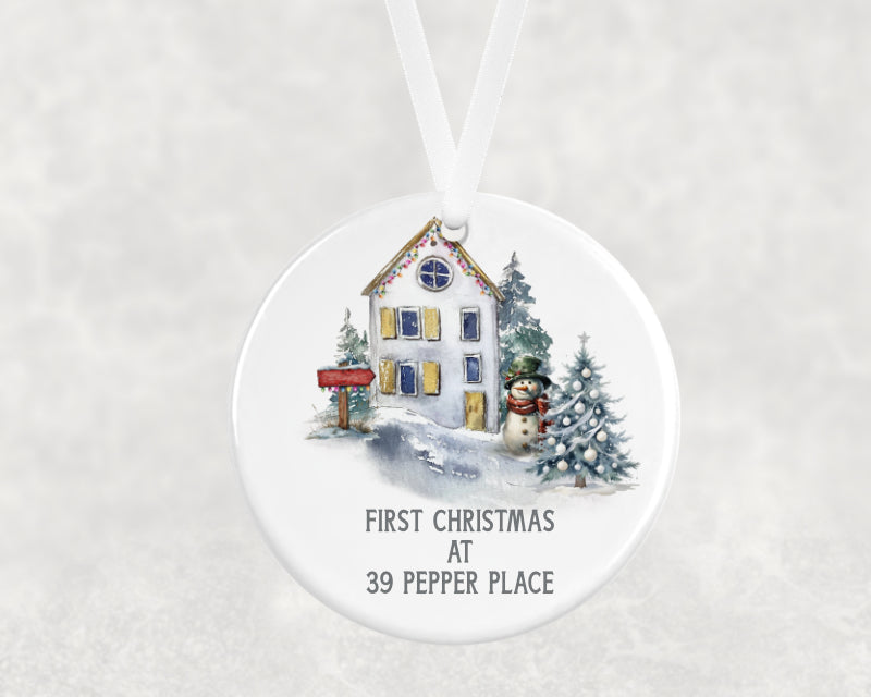First Christmas in New Home Personalised Ornament – Housewarming Keepsake Gift