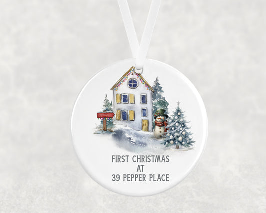 First Christmas in New Home Personalised Ornament – Housewarming Keepsake Gift
