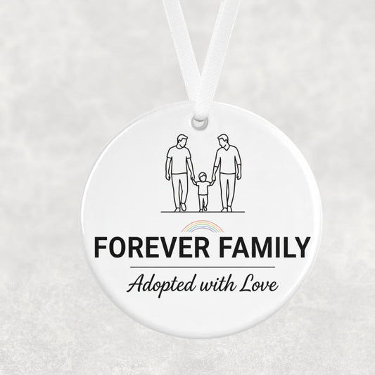 Forever Family Hanging Ornament – Two Dads
