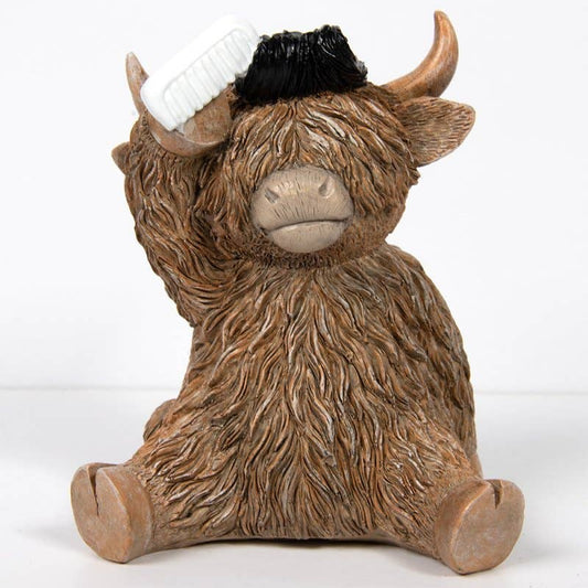 Highland Cow Quiff Figurine