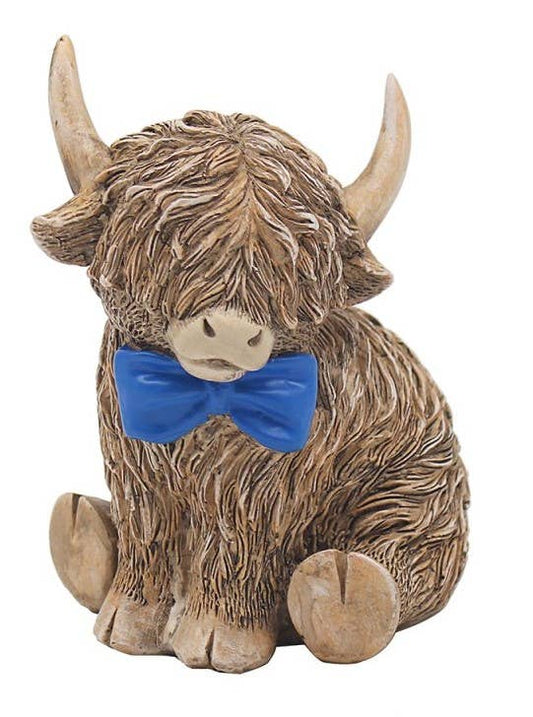 Highland Cow with Bow Tie