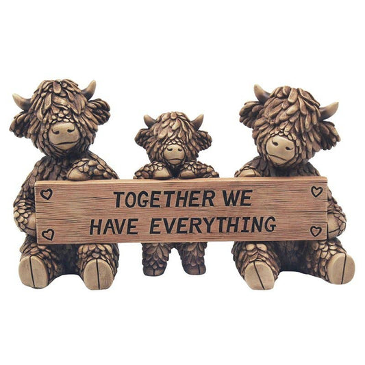 Hughie Highland Cow Family — Together We Have Everything