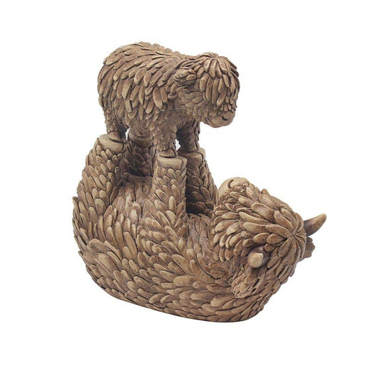 Hughie Highland Cow and Calf Figurine