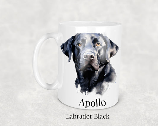 Black Labrador Dog Mug – 11oz ceramic mug, perfect gift for Black Lab lovers"
