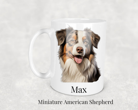 Ceramic Miniature American Shepherd Mug - a thoughtful 11oz gift for Miniature American Shepherd owners and dog breed collectors