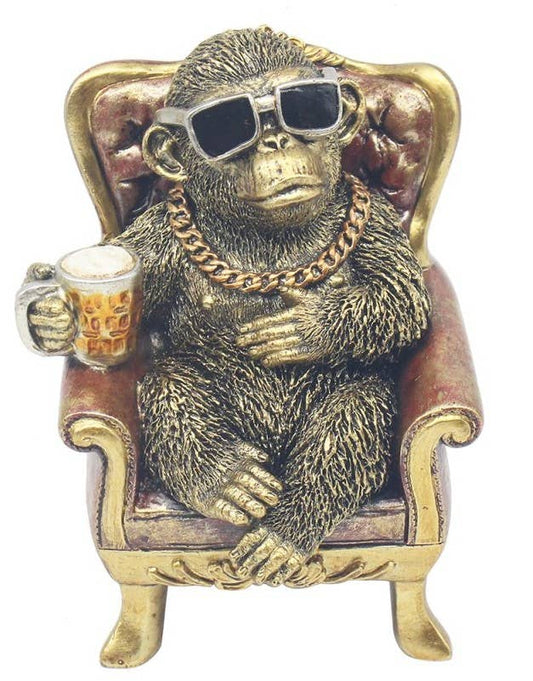 Relaxing Gorilla Figurine