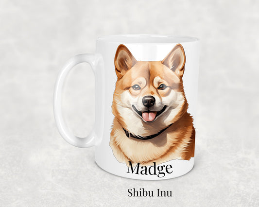 Shiba Inu dog mug - ceramic mug featuring a charming Shiba Inu illustration. The perfect gift for any Shiba Inu enthusiast."