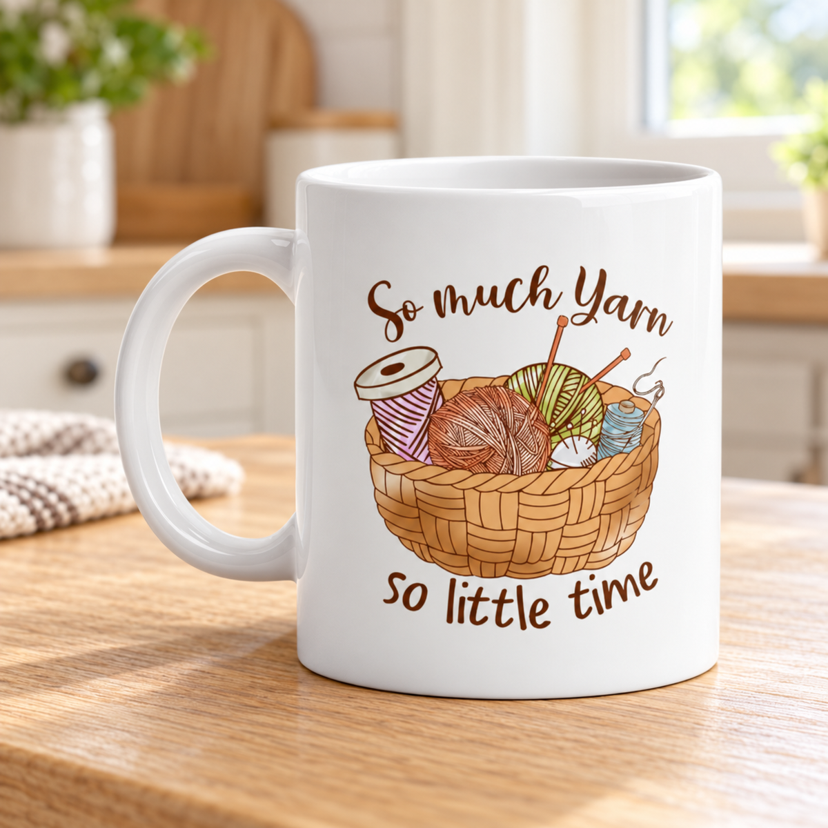 So Much Yarn So Little Time Knitting Mug