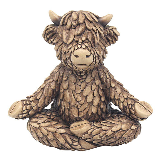 Hughie Highland Cow Yoga Figurine