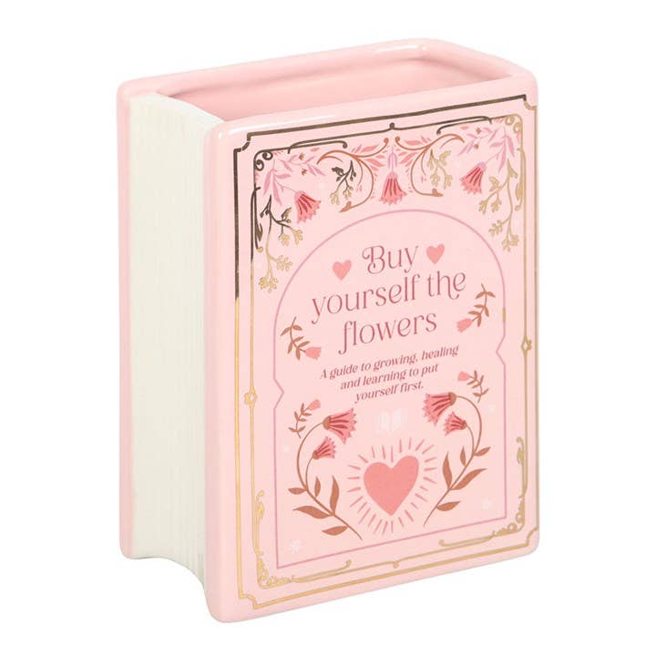 Pink Book Shaped Vase