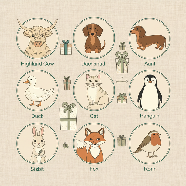 Animal tile grid in recipient style