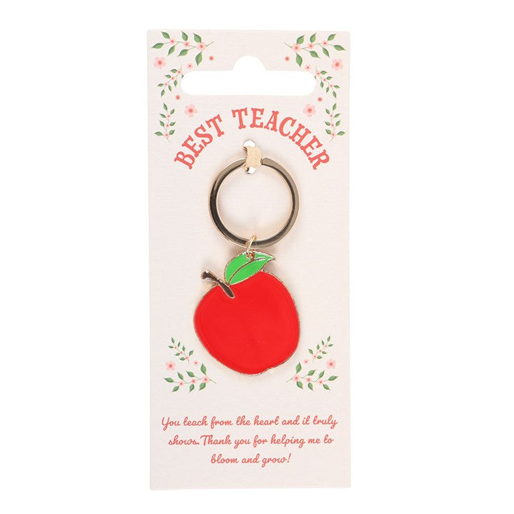 Best Teacher Apple Enamel Keyring
