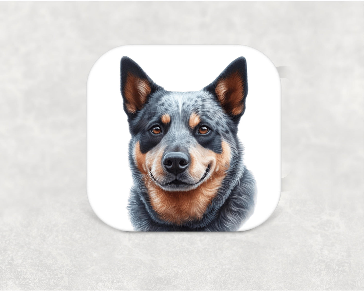 Australian Cattle Dog coaster - MDF coaster with cork backing featuring an Australian Cattle Dog illustration. Great gift idea for Australian Cattle Dog fans