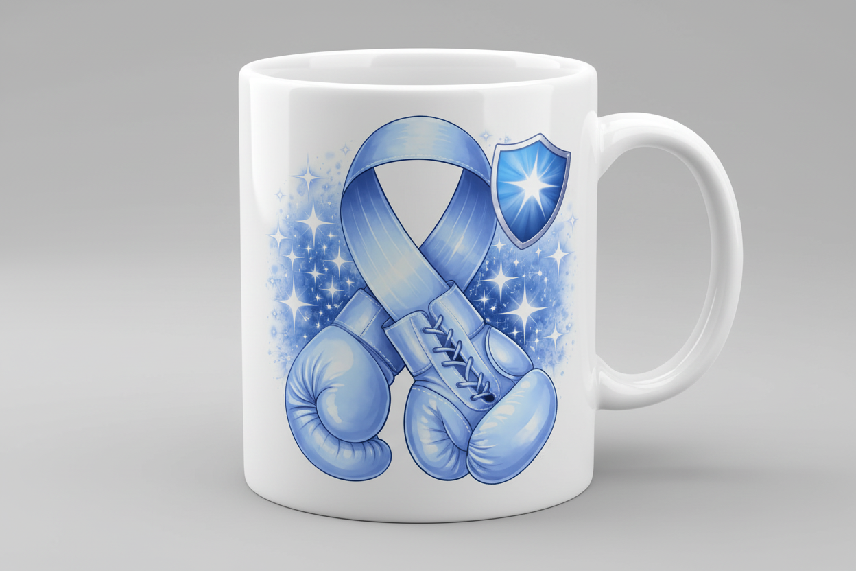 Blue Ribbon Boxing Gloves Mug – Meaningful Gift for Him
