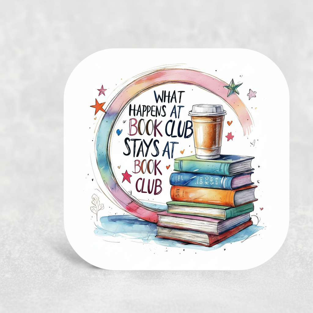 What Happens At Book Club Stays At Book Club Coaster