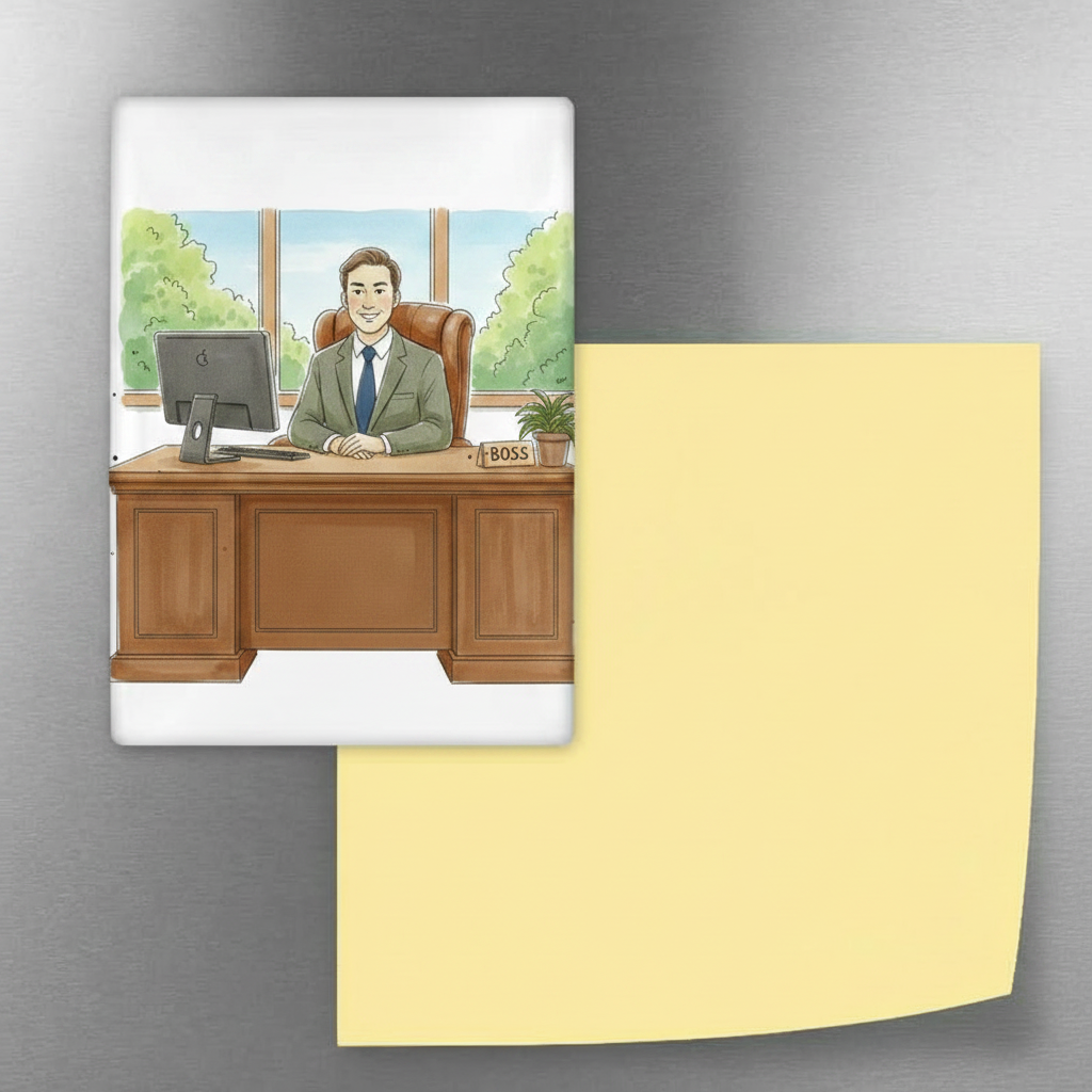 Boss Fridge Magnet (Male)